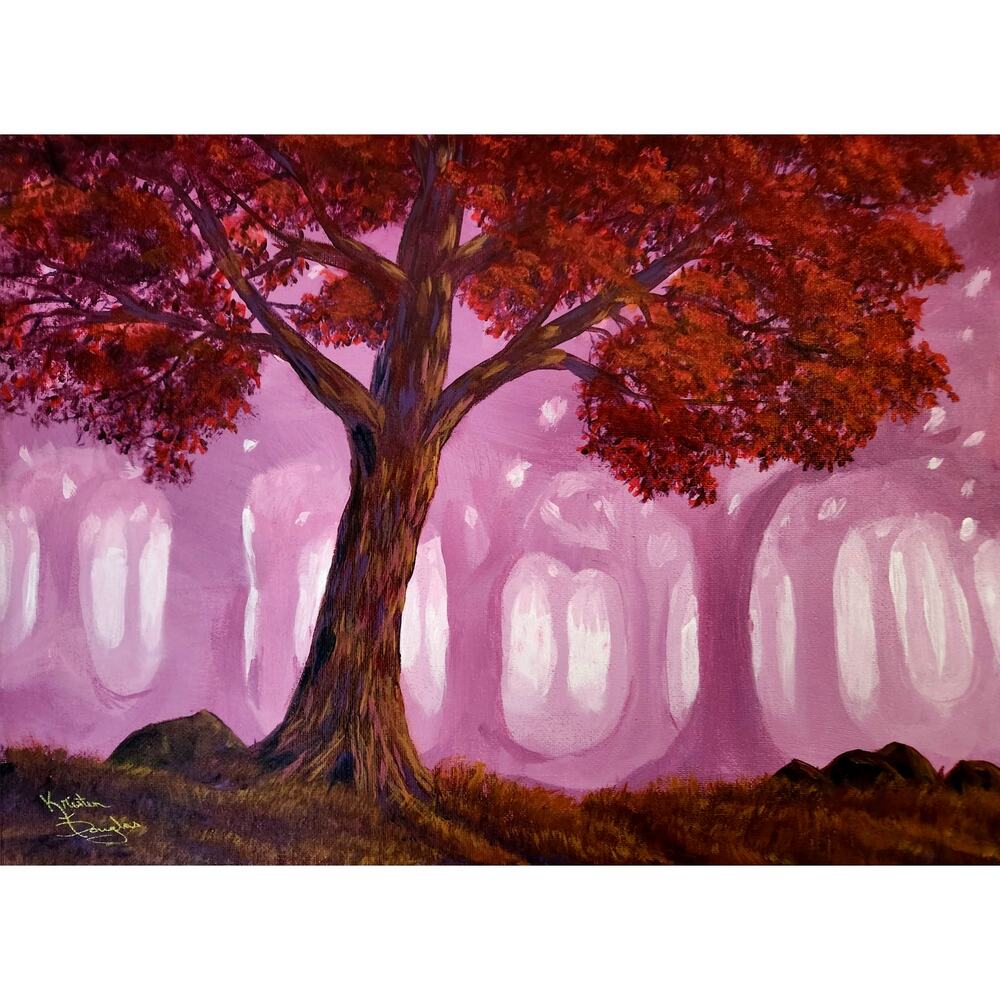 Art Print from my Original Work 11" x 14" "Forest Dreams of an Elvenhome"